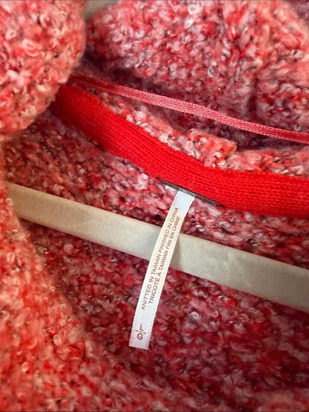 Free People Womens BFF Cowl Neck Cropped Sweater Scarlet Flame Red large